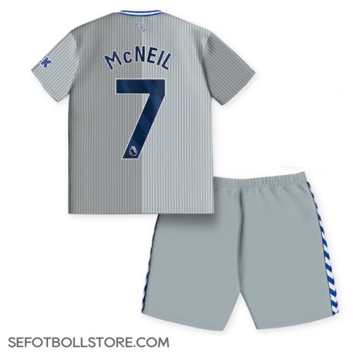Everton Dwight McNeil #7 Replika babykläder Tredjeställ Barn 2023-24 Kortärmad (+ korta byxor)